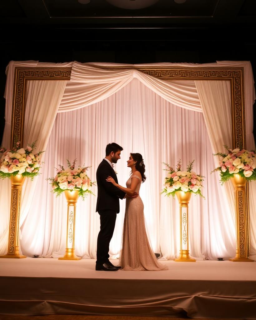 Elegant engagement stage